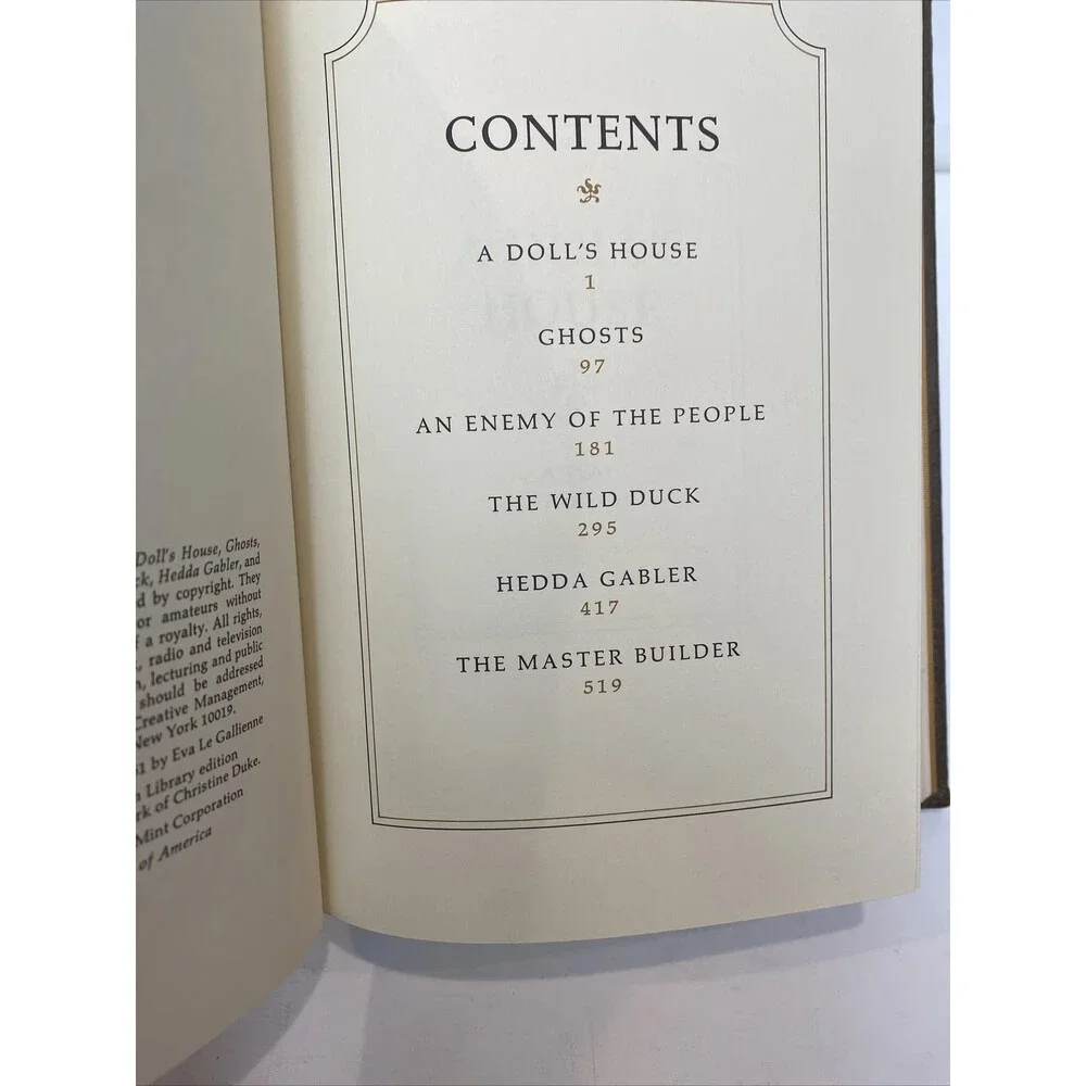 Anthology Of Plays By Ibsen 1977 Great Books Leather Bound Franklin Mint
